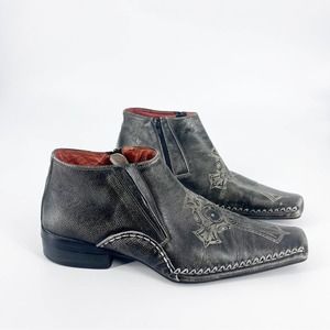 Robert‎ Wayne | Vatican Black Leather Ankle Boots Size 7